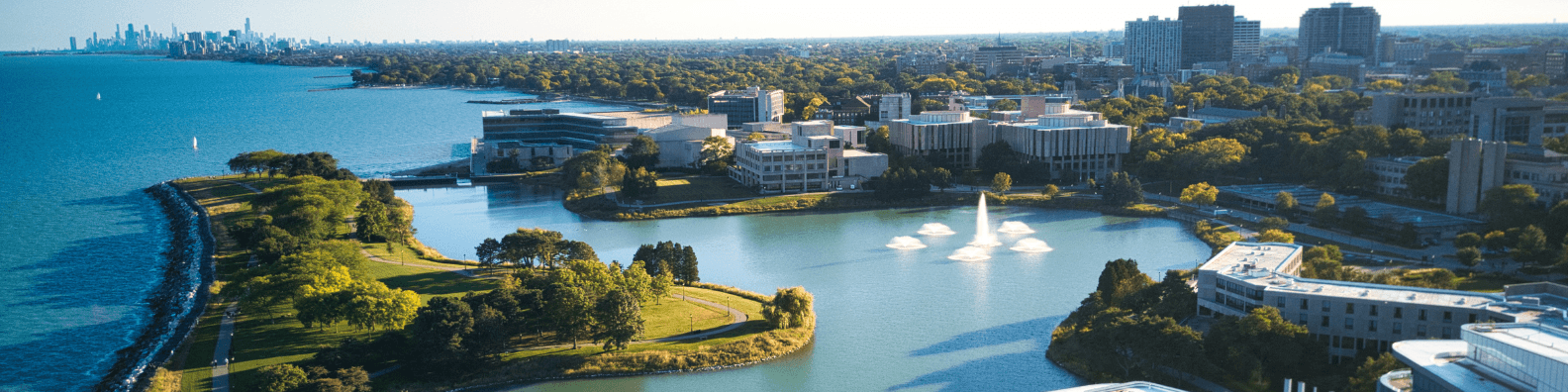 Campus from Above at Northwestern University