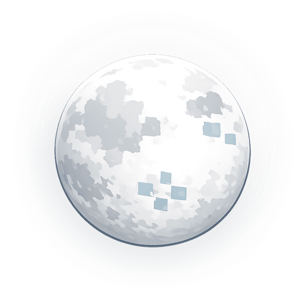 Illustration pixel art d'une lune