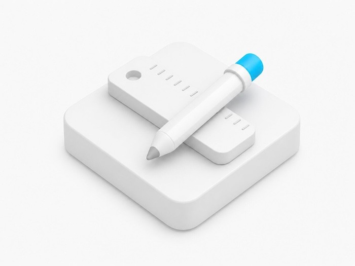 A white remote control with a pen resting on top, set against a white background.