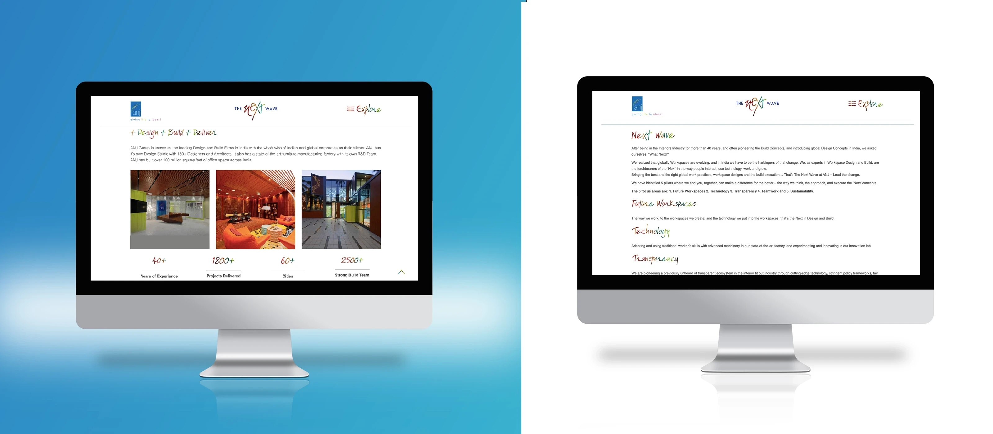 ANJ redesign screens