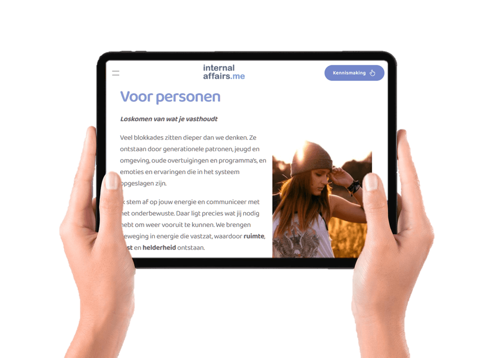Responsive Onepager webdesign voor zelfstandig professional
