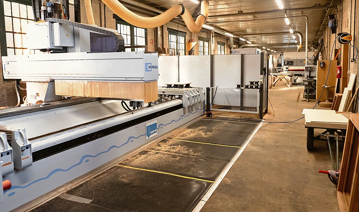 CNC-bewerkingscentrum in het atelier van De Houwer