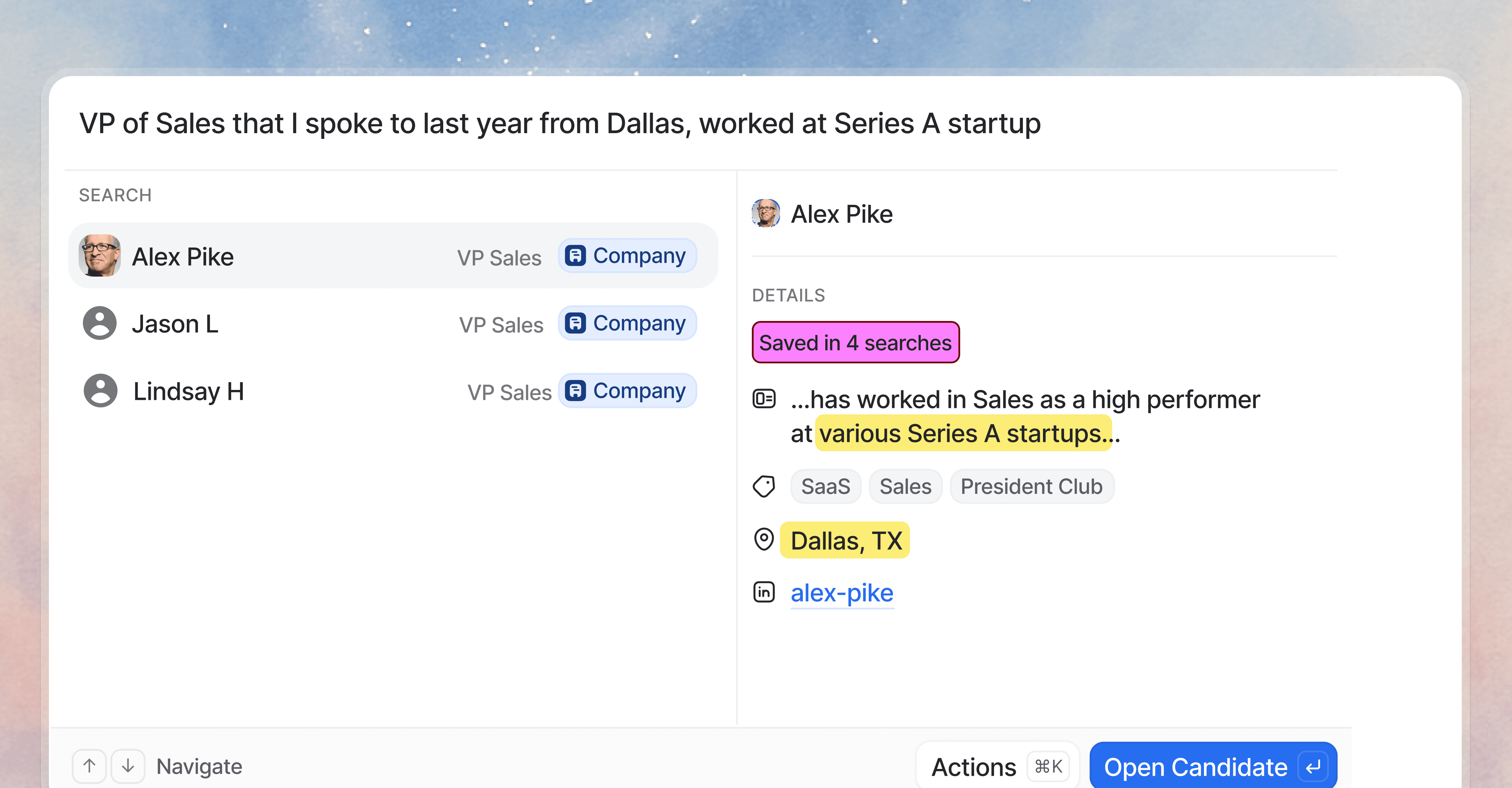 stardex ai feature | fully searchable notes through AI semantic search