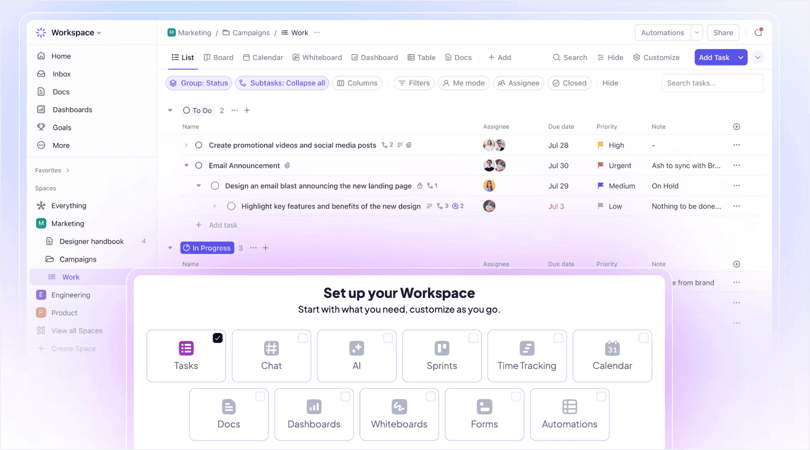 Everything in One Place in ClickUp