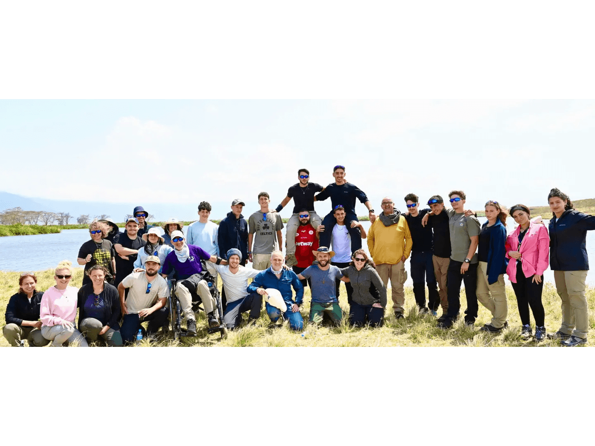 The #AccessibleTogether team explores Tanzania’s Ngorongoro Crater on safari ahead of its Mount Kilimanjaro climb in July 2026. Photo courtesy of Accessibility Accelerator.