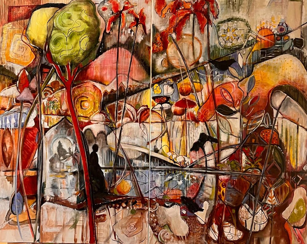 Peinture "La Louve" par Odile Sauve