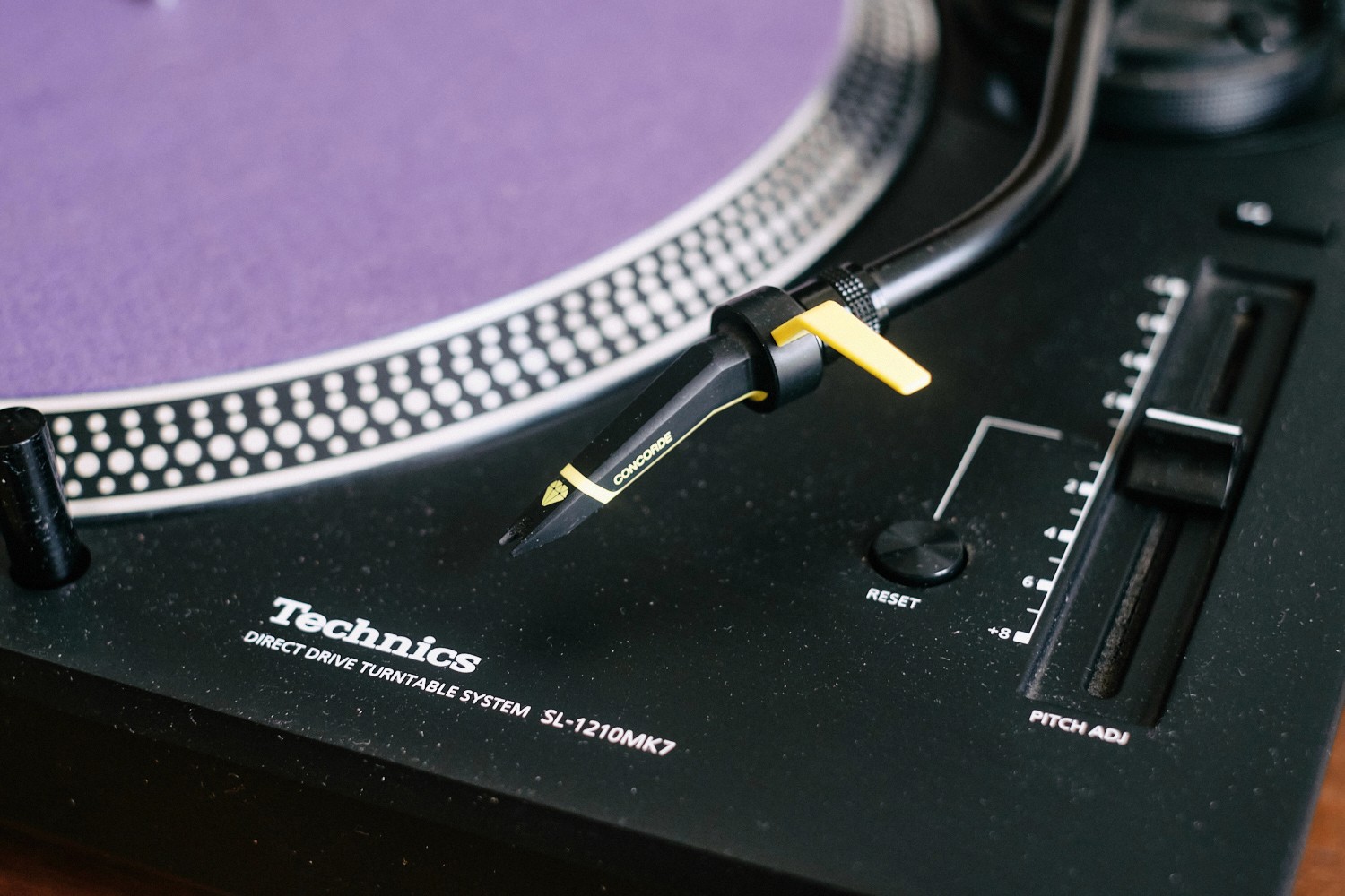 Technics SL-1210 MK7 Plattenspieler mieten – Kombination aus Tradition, Innovation und überragender Klangqualität, nah Aufnahme