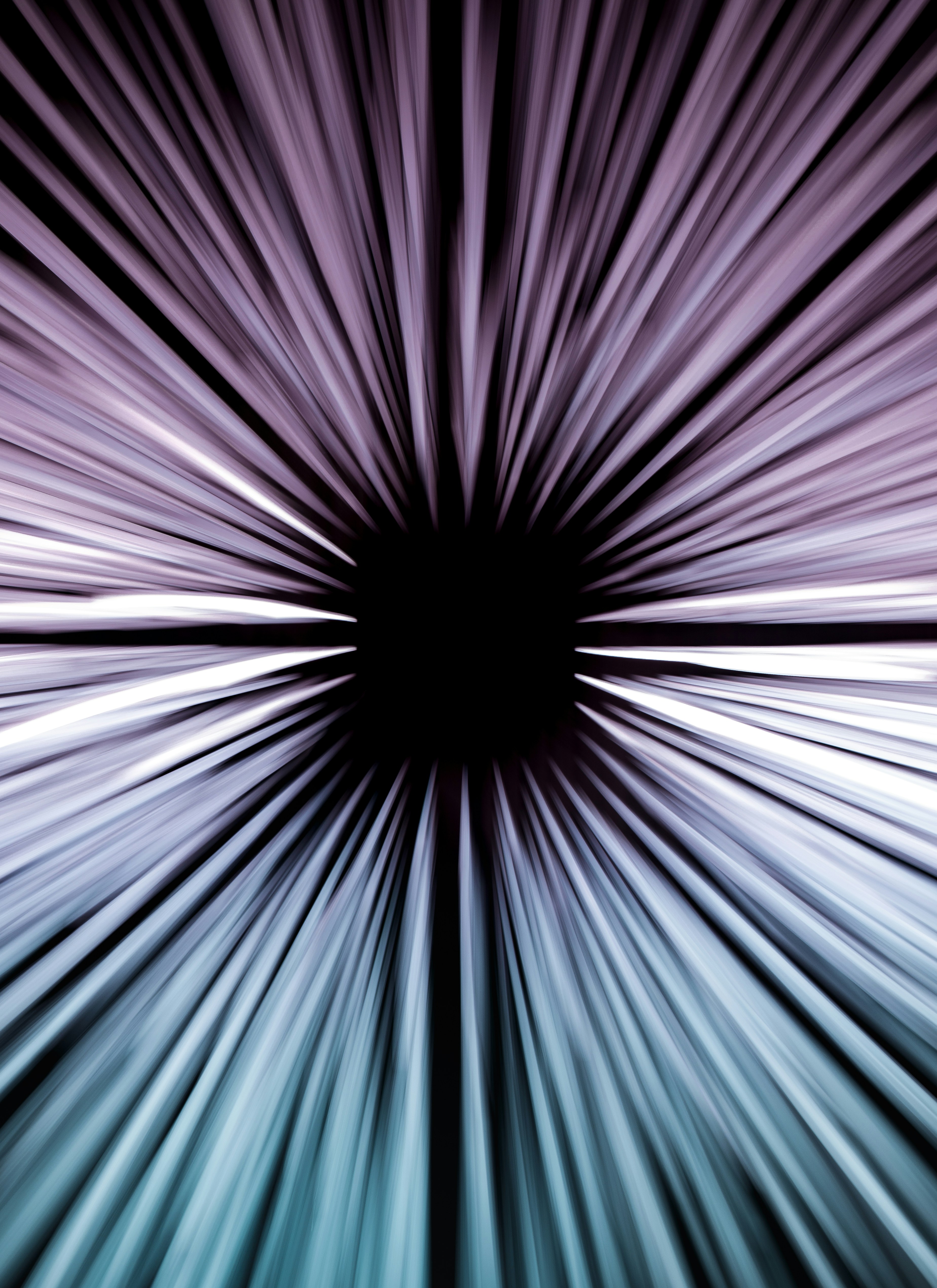 An abstract picture of converging rays of light