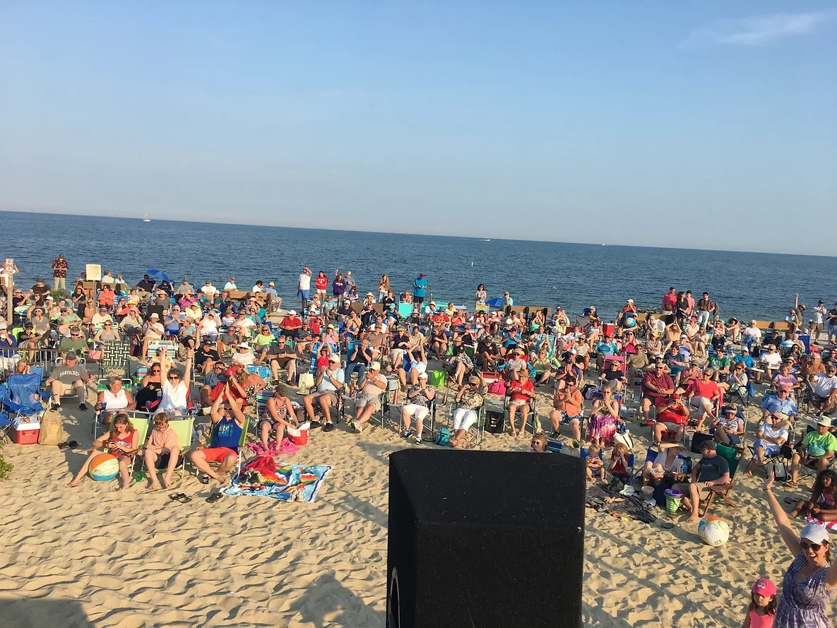 Cape Cod audience on the beach