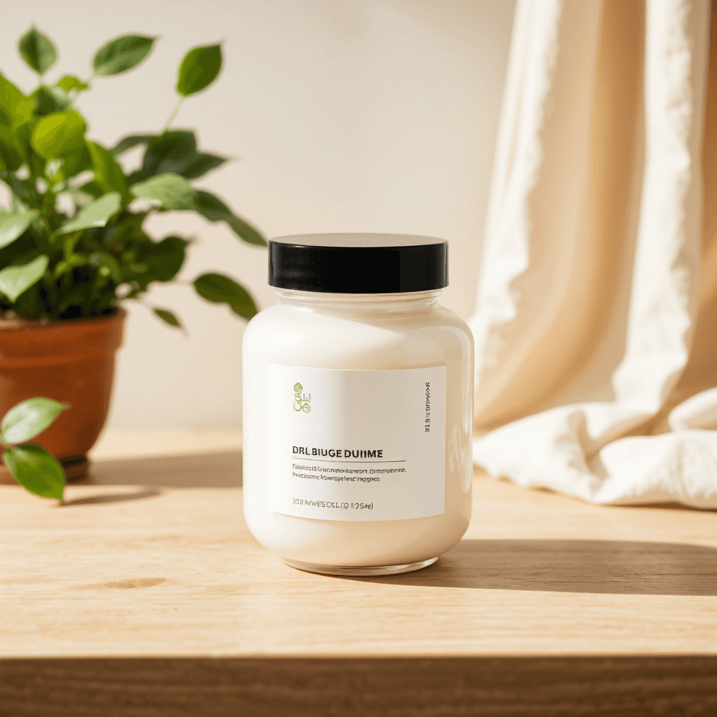 product photography of a jar of facial purifying mask