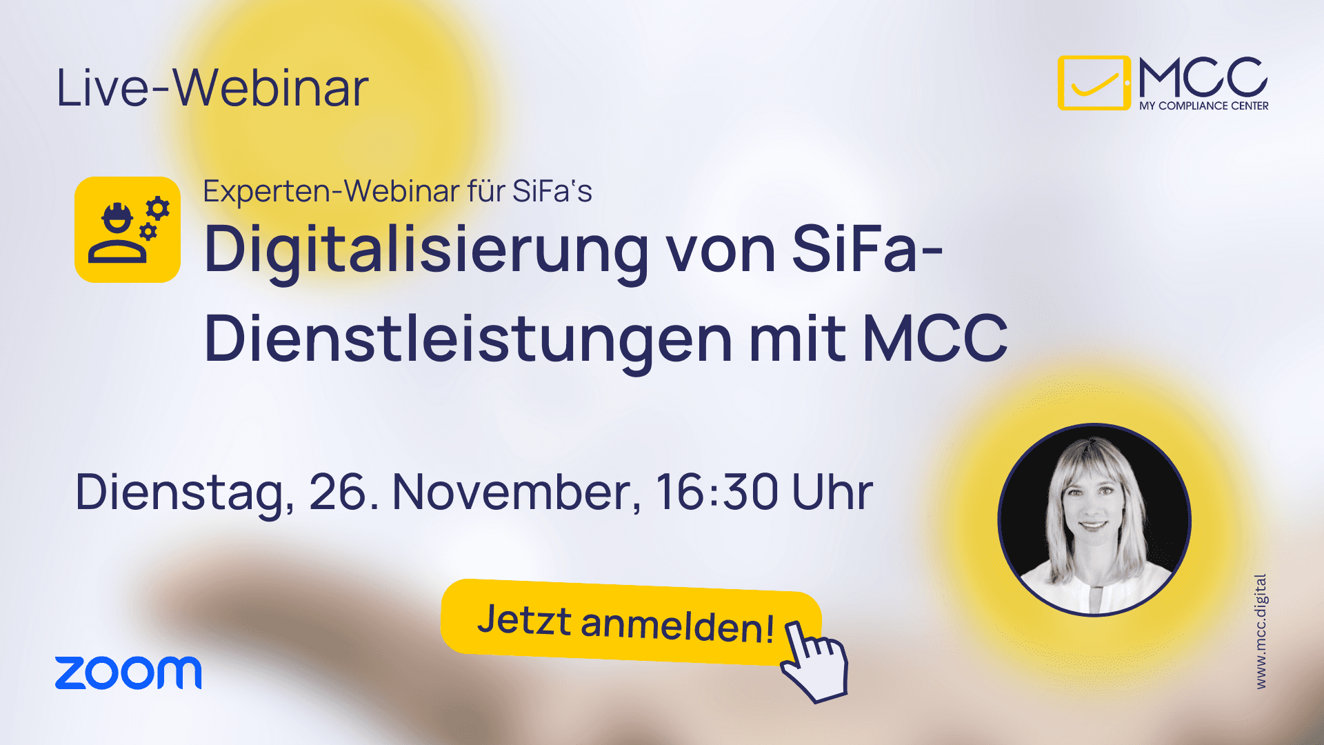 Digitalisierung von SiFa-Dienstleistungen, Dienstag 26. November um 16:30 Uhr