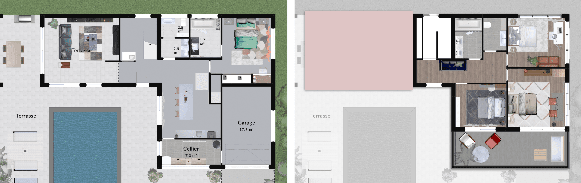 Floor plans made with Space Designer 3D