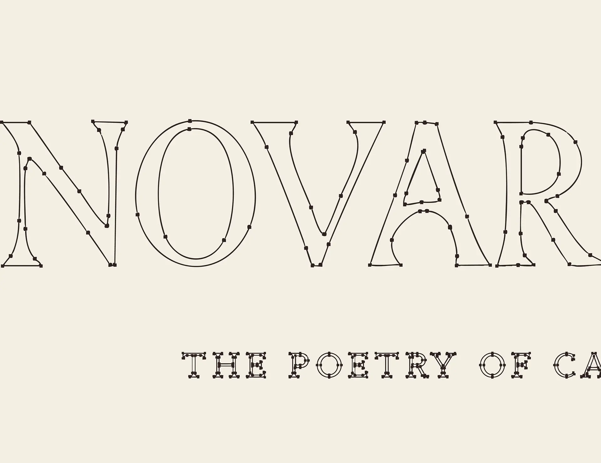 Custom typeface construction and typography design for Novarae haircare brand identity