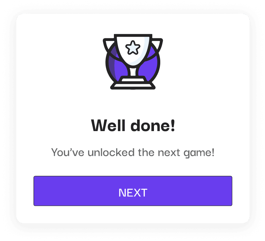 Unlocking new game notification