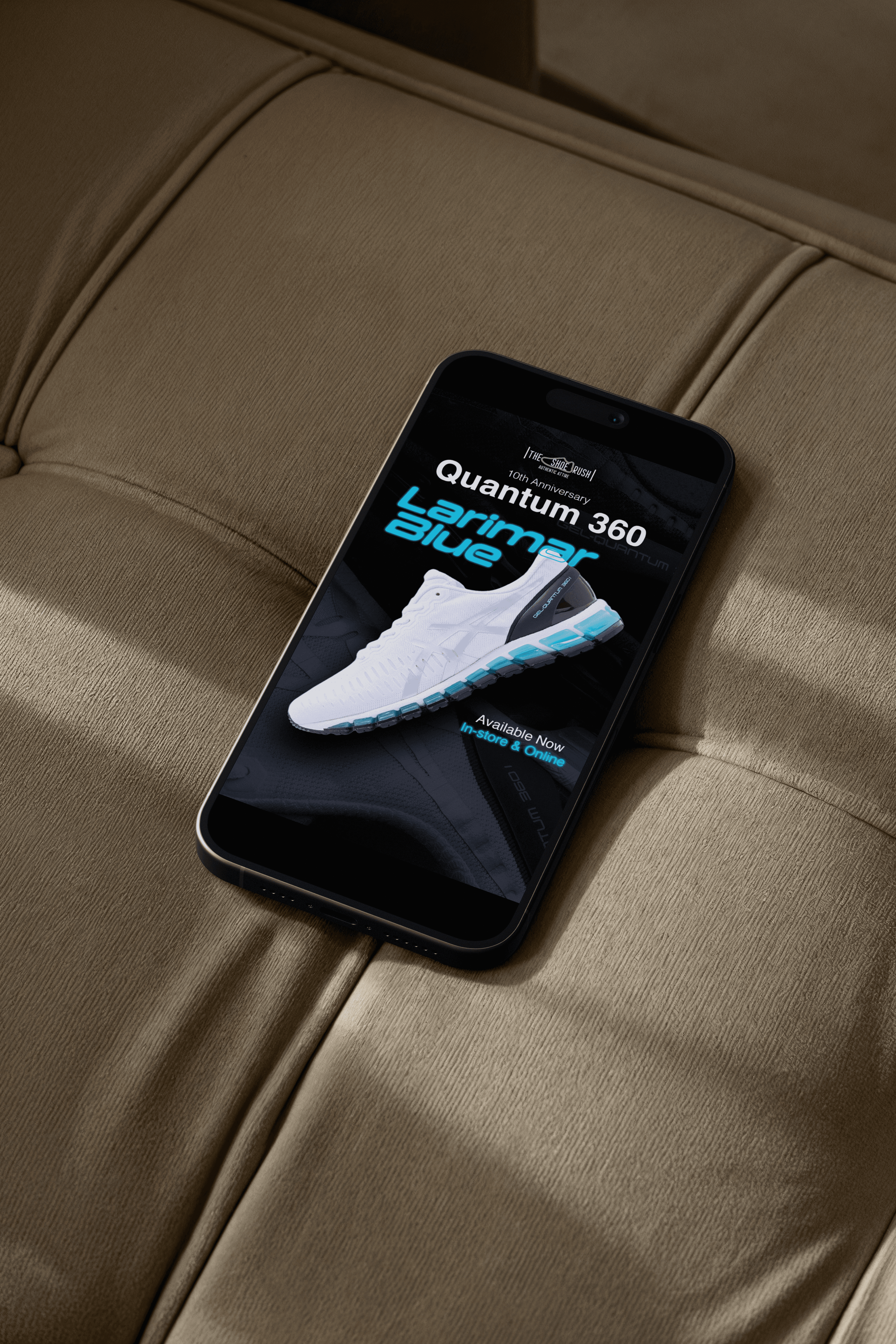 Golden sunrise over a frozen lake with misty trees.