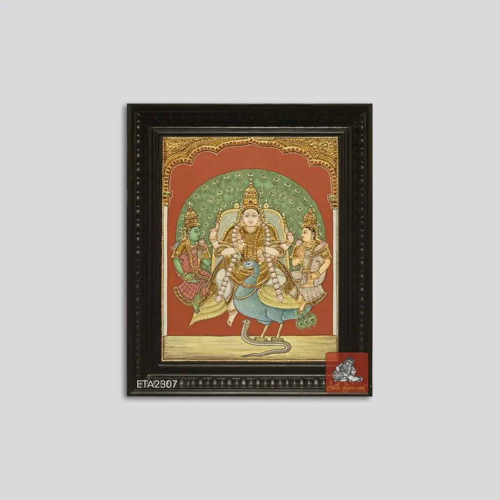 Murugan Antique Style Tanjore Painting