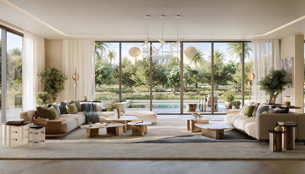 Elegant living room in a palace villa, featuring contemporary furniture and a sophisticated design at Palace Villas Ostra  .