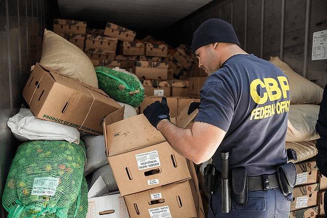 CBP cargo container inspection at a U.S. port as companies manage tariff compliance and refund claims