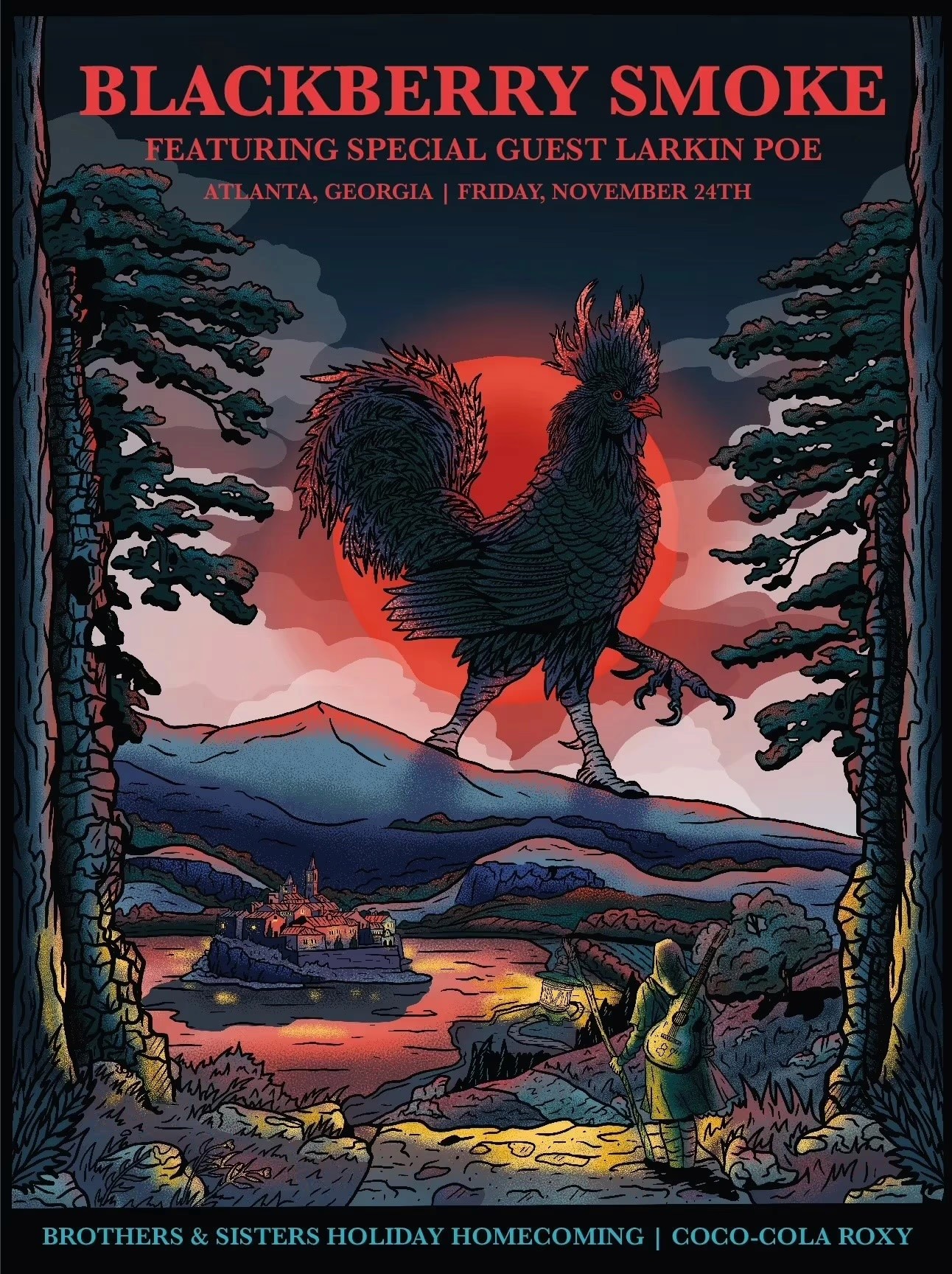 Blackberry Smoke Concert Poster Holiday Show 2023