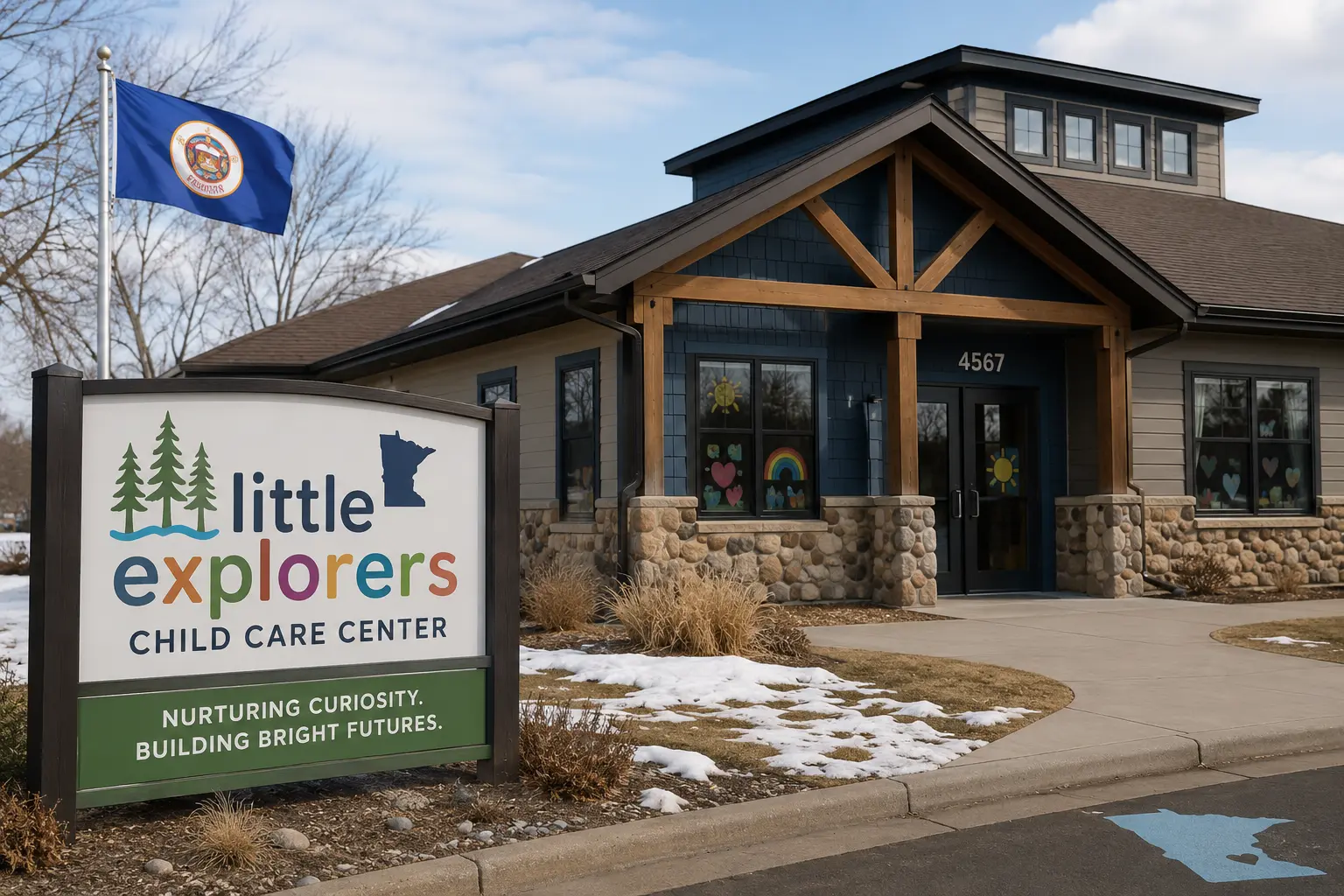 the outside of a child care provider in minnesota