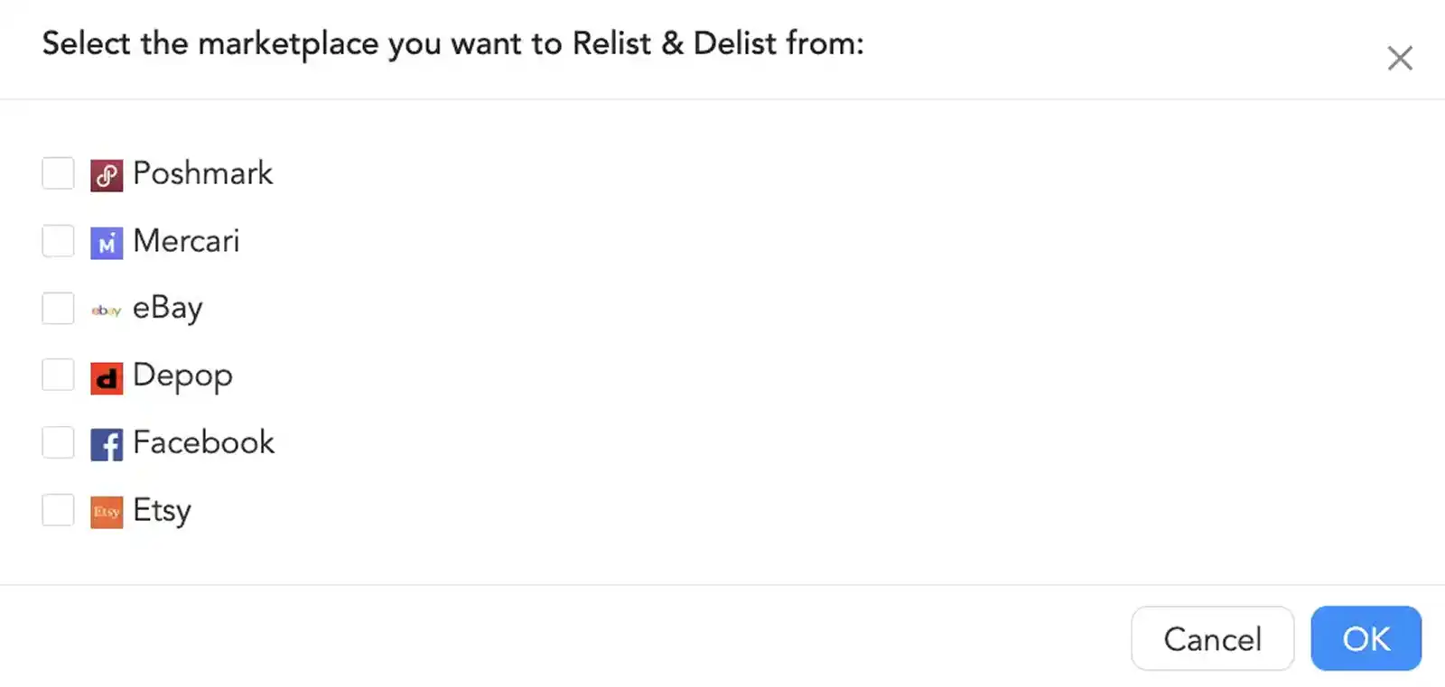 Relist Delist Flyp