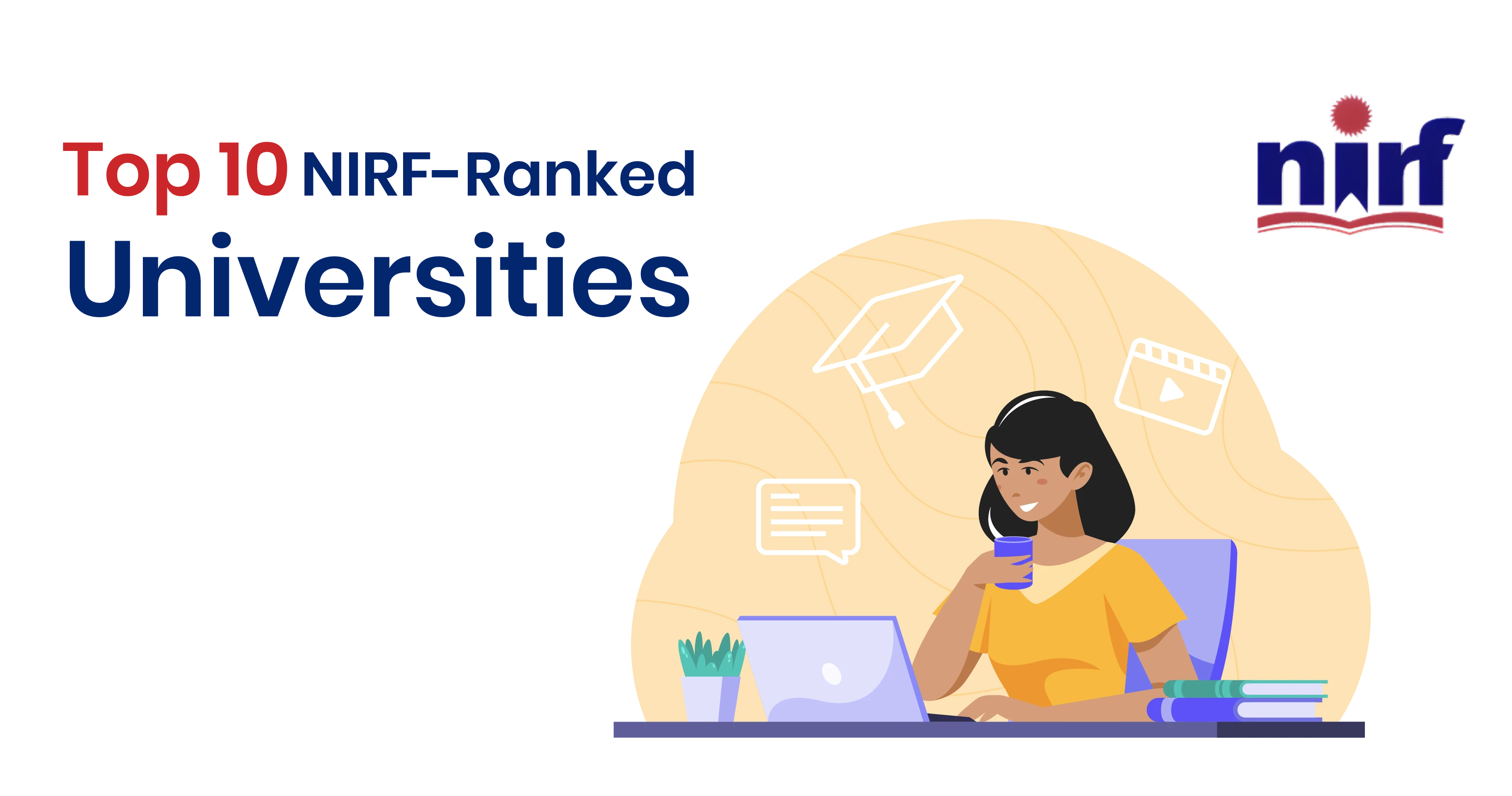 Image representing the top 10 NIRF ranked universities in India