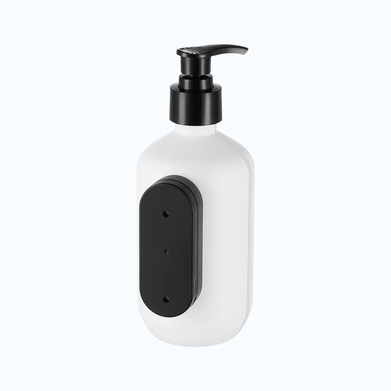 Eco-friendly tamper-proof soap dispenser bracket for hotel refillable systems, high-quality stainless steel, compatible with 300ml-500ml bottles.