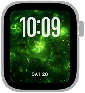 A selection from the Lucky Charms Apple Watch face collection