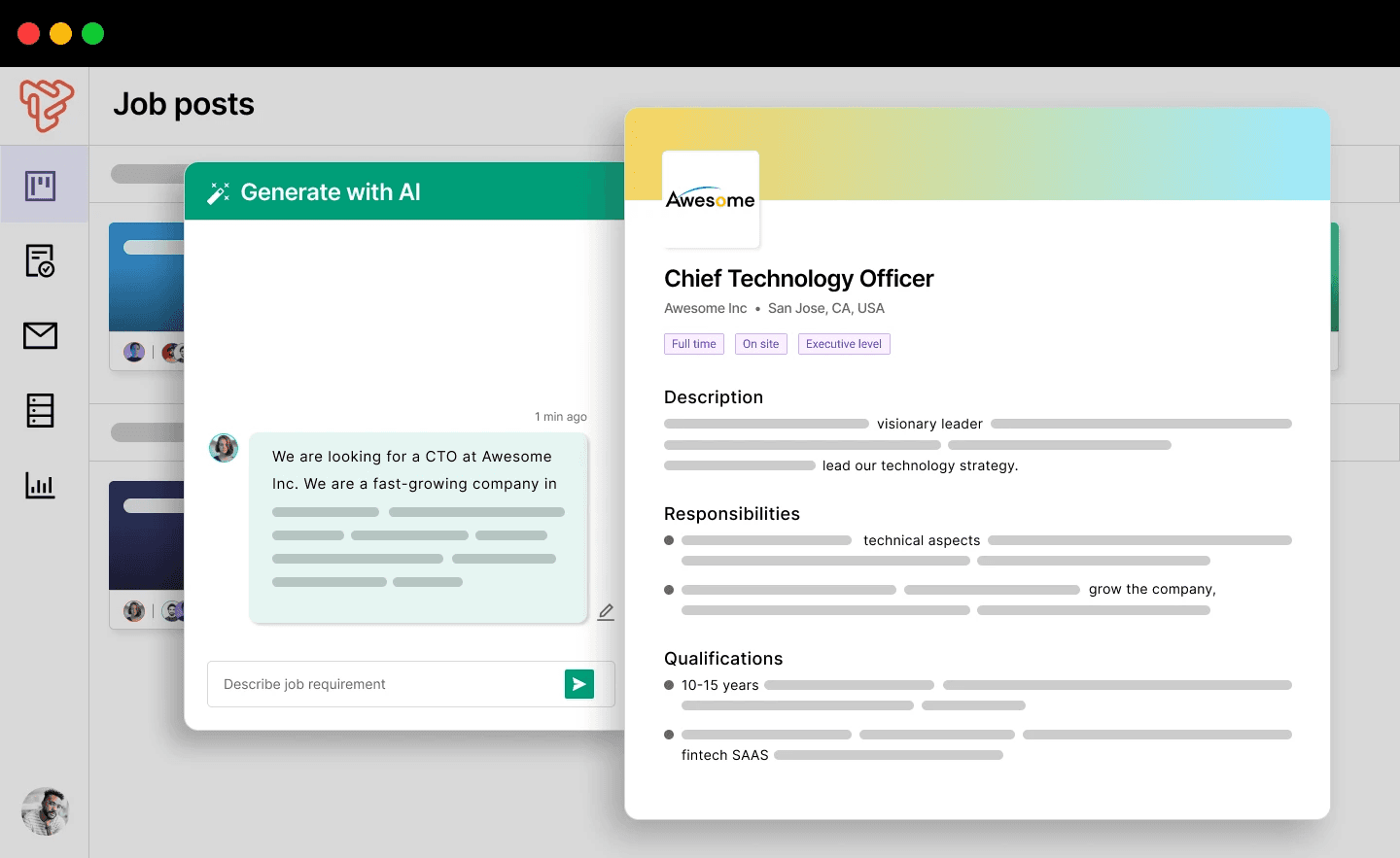 AI powered job description.