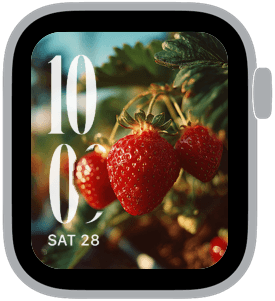 strawberry fields Apple Watch face preview 4 featuring summer.