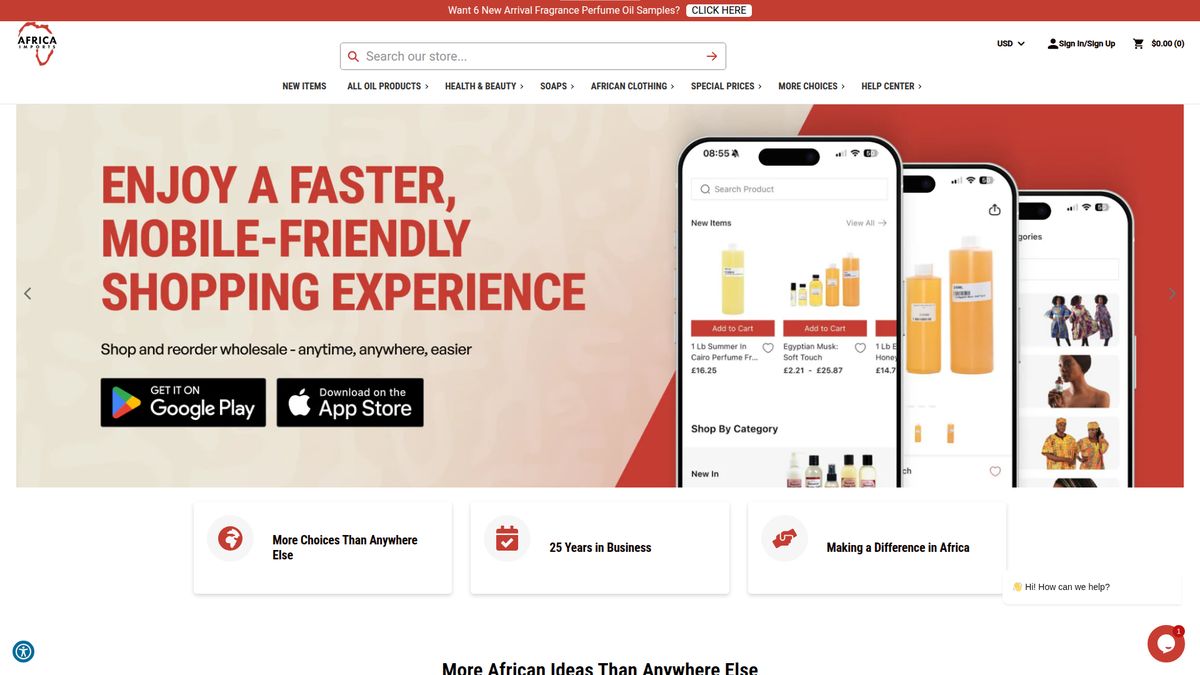 Africa Imports website