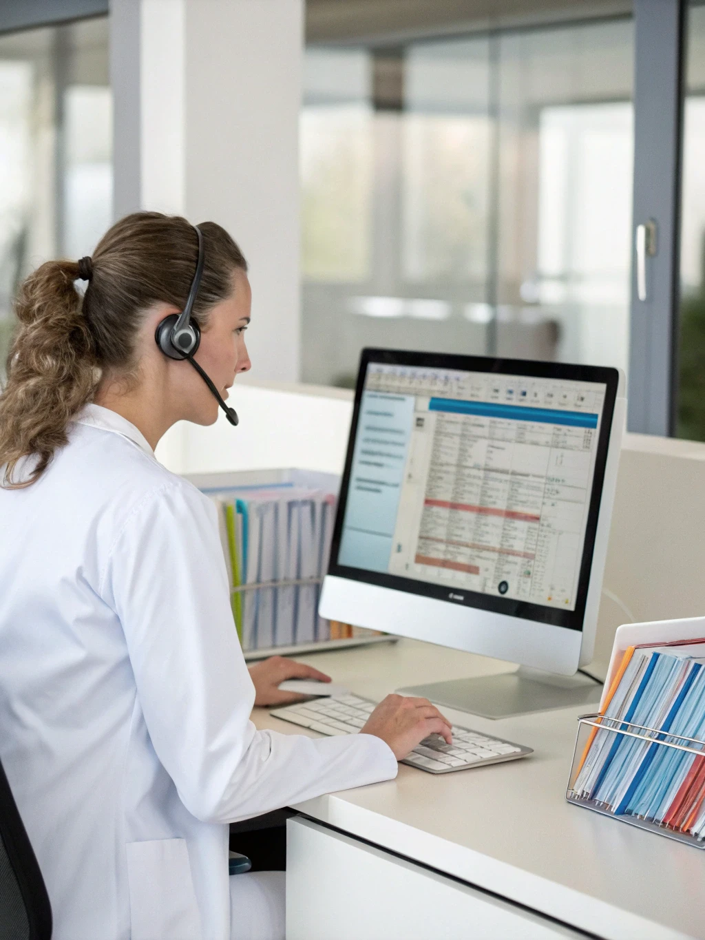 Accueil téléphonique patient par une télésecrétaire médical