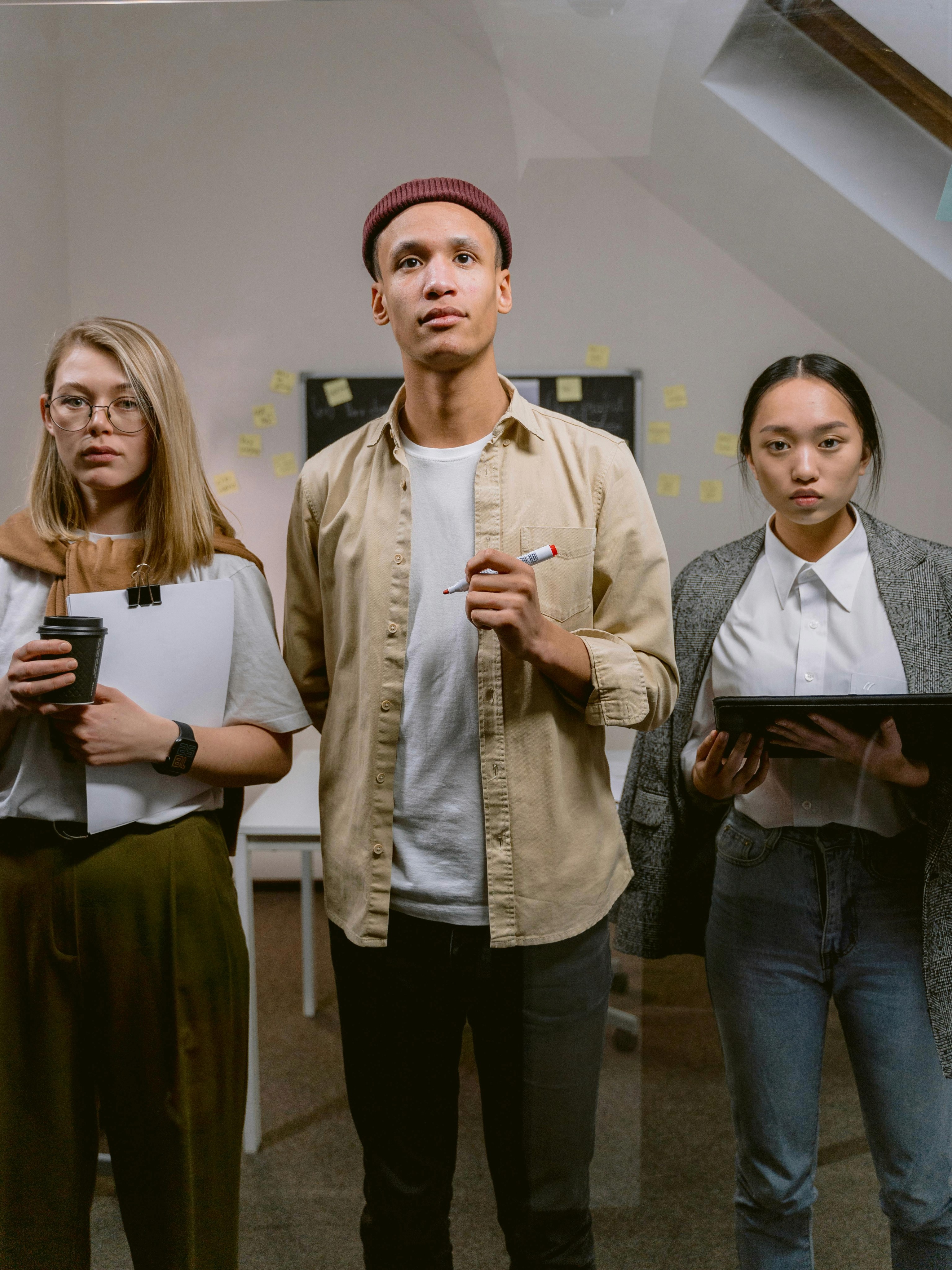 image of a team of 3 people