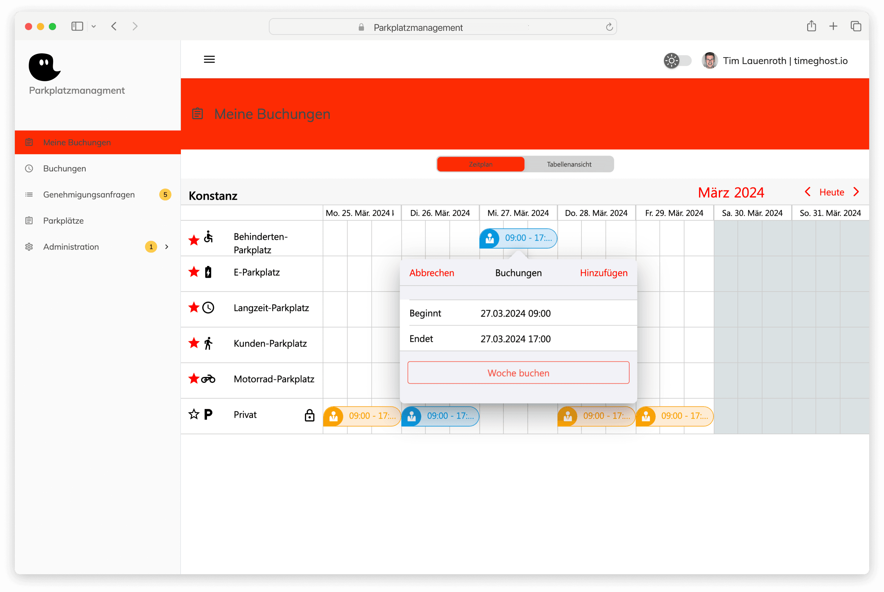 Simple reservation system