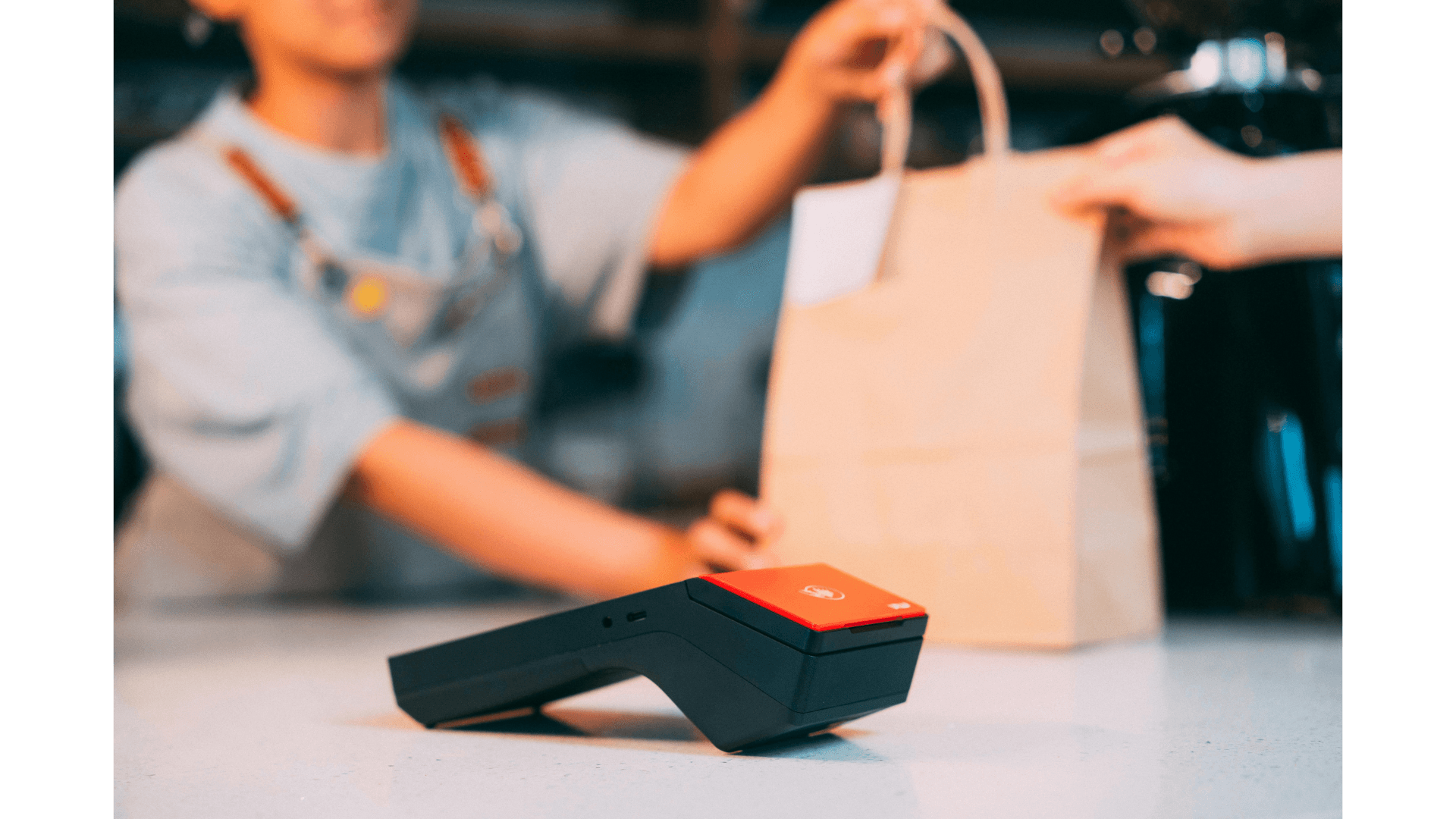 A woman upselling a customer post-purchase