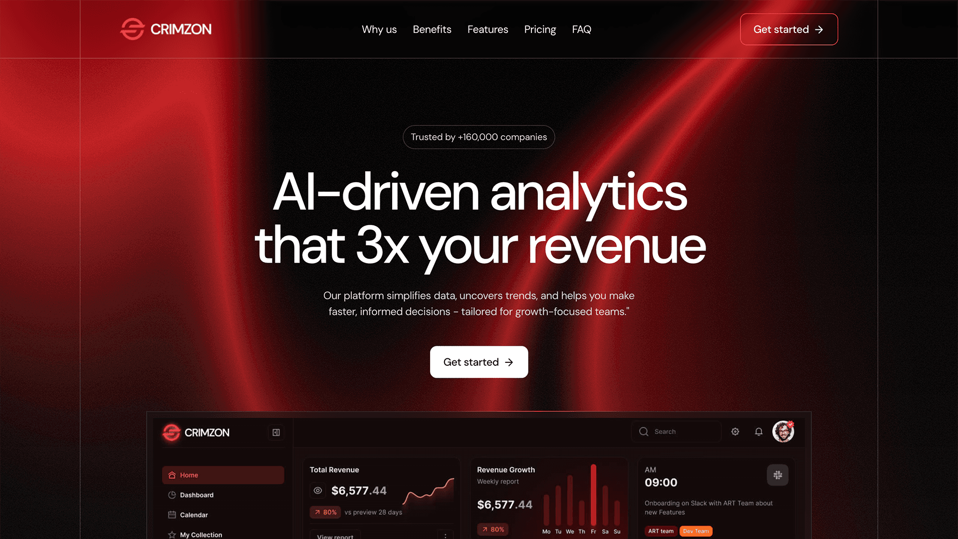 Crimzon Framer template
