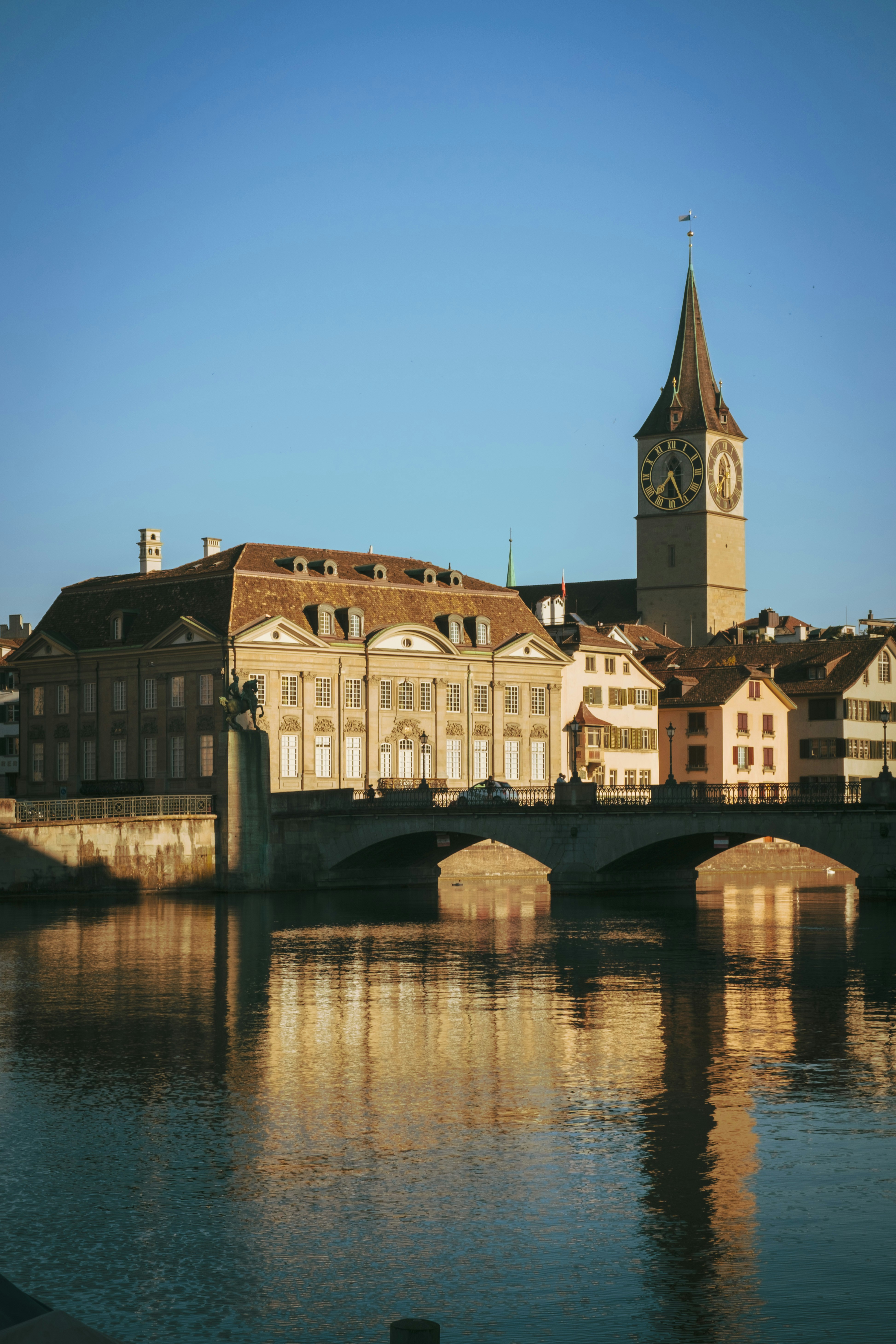 The image shows a beautiful european cityscape.