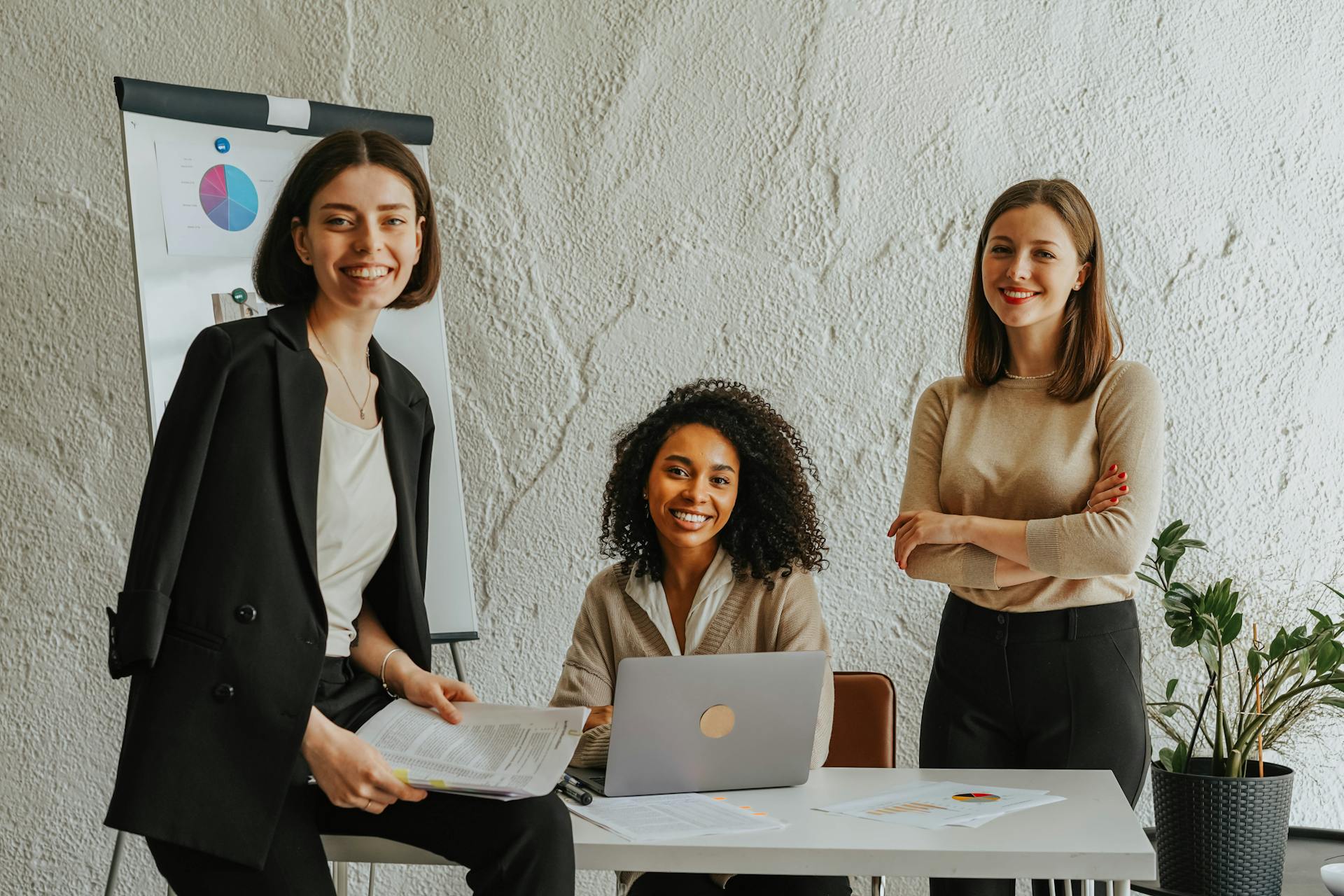 Women in the Office Smiling