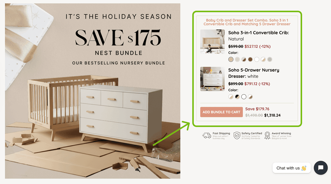 product bundles example for cross selling