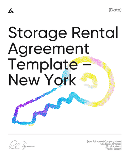 Storage Rental Agreement Template – New York