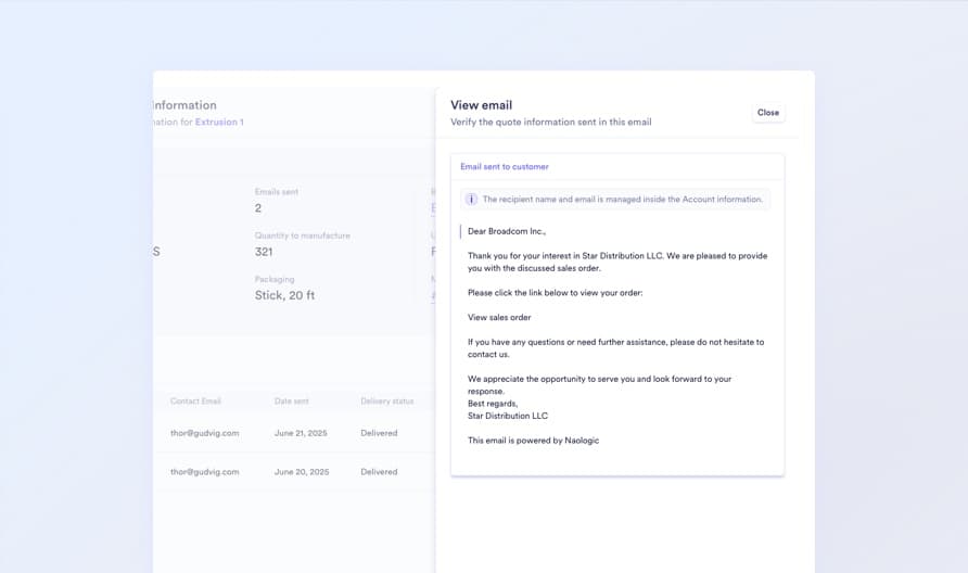 Email open tracking card