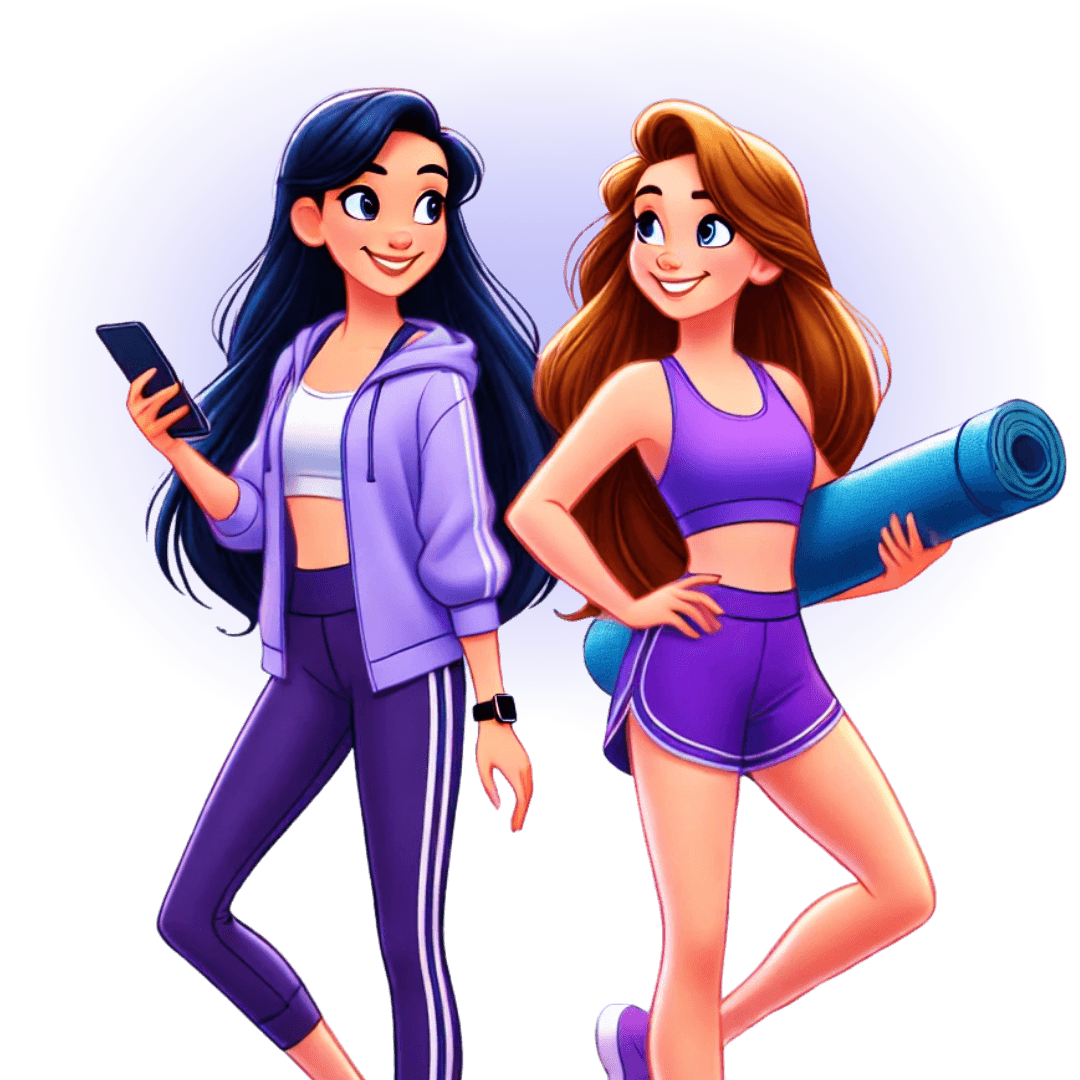 Ilustracja pilates "it girls"