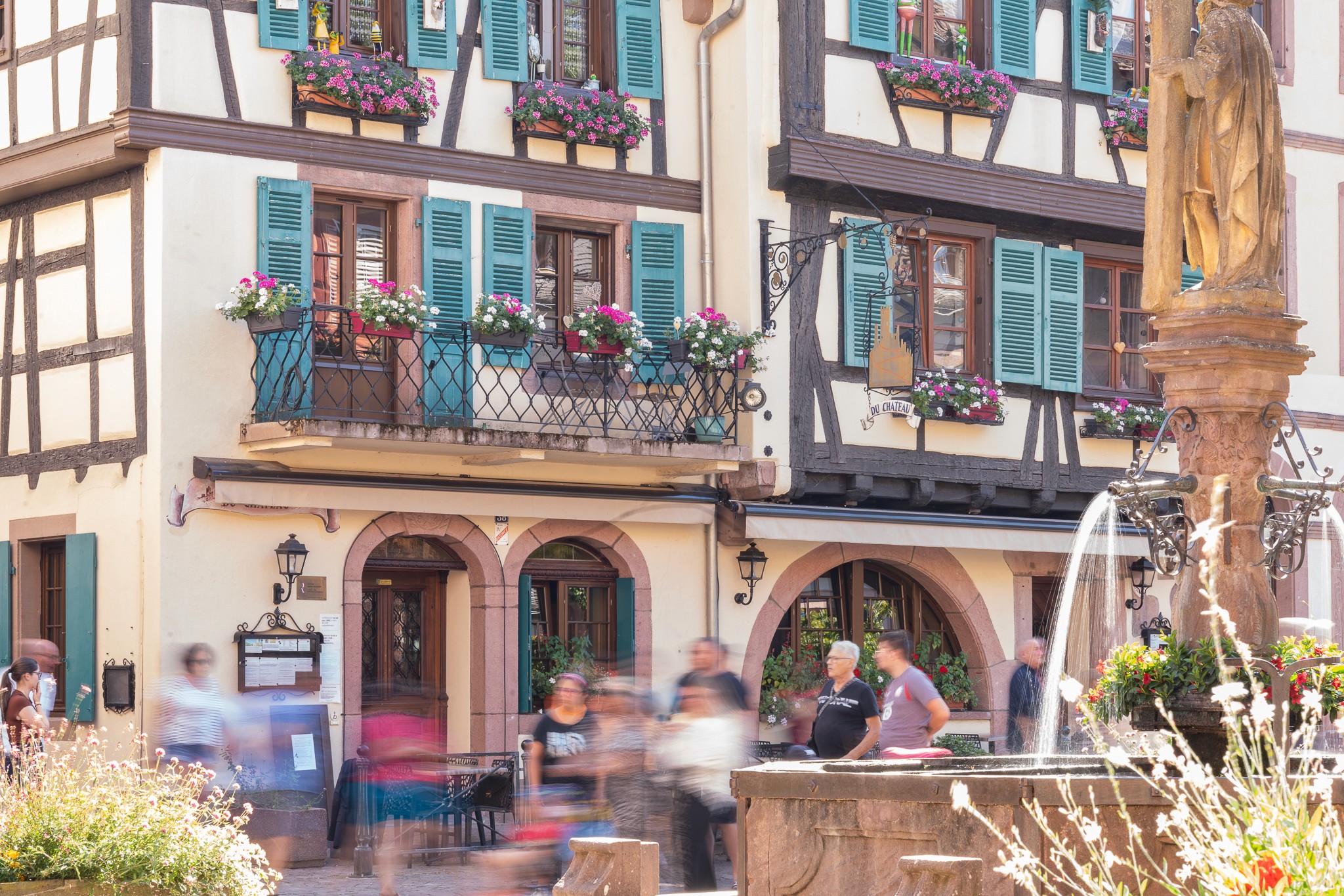 Terrace seating area with modern furniture and soft evening lighting.