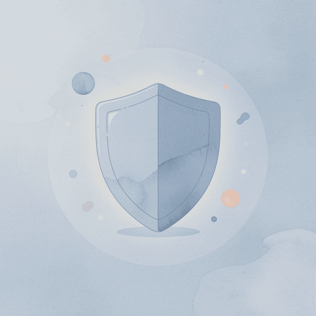 Warning shield icon representing risk management dangers