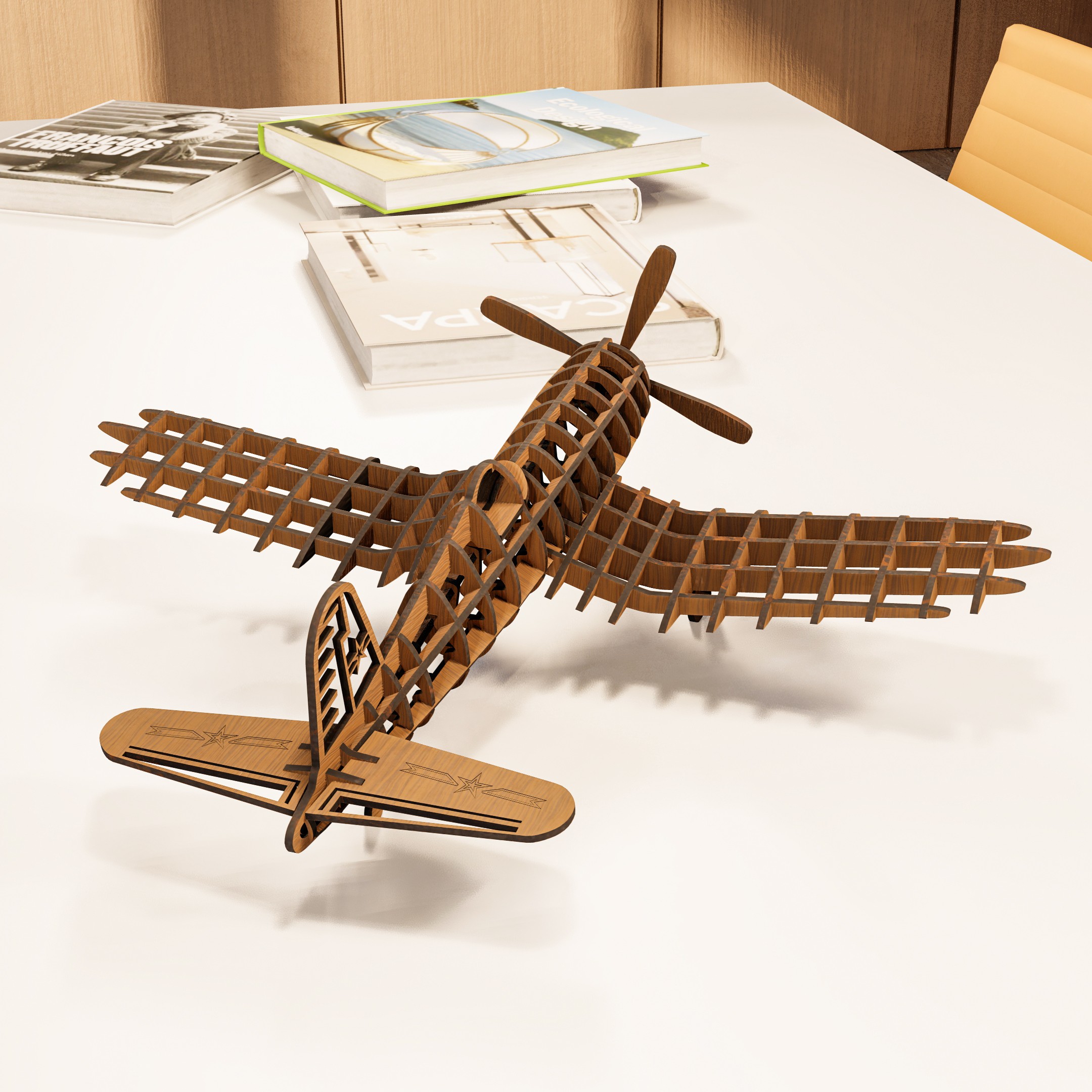 Vought F4U Corsair Laser Cut Wood