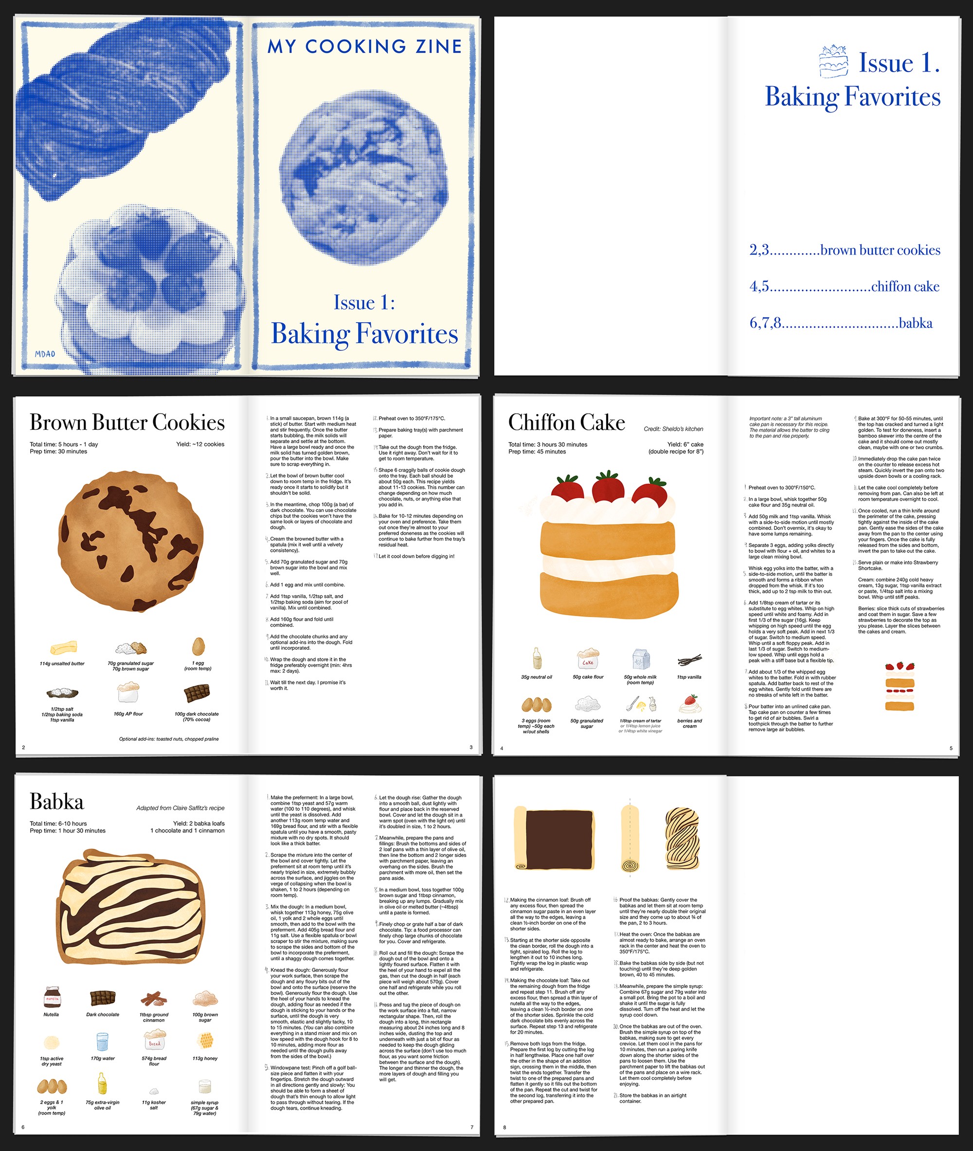 My Cooking Zine Issue 1 Spread - My Dao Designer Portfolio