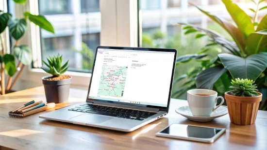 ordinateur portable avec écran de recherche Google local