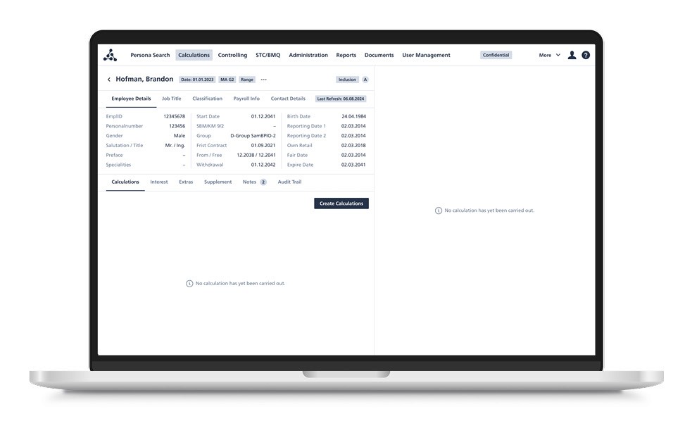 MockUp Detail zur Person