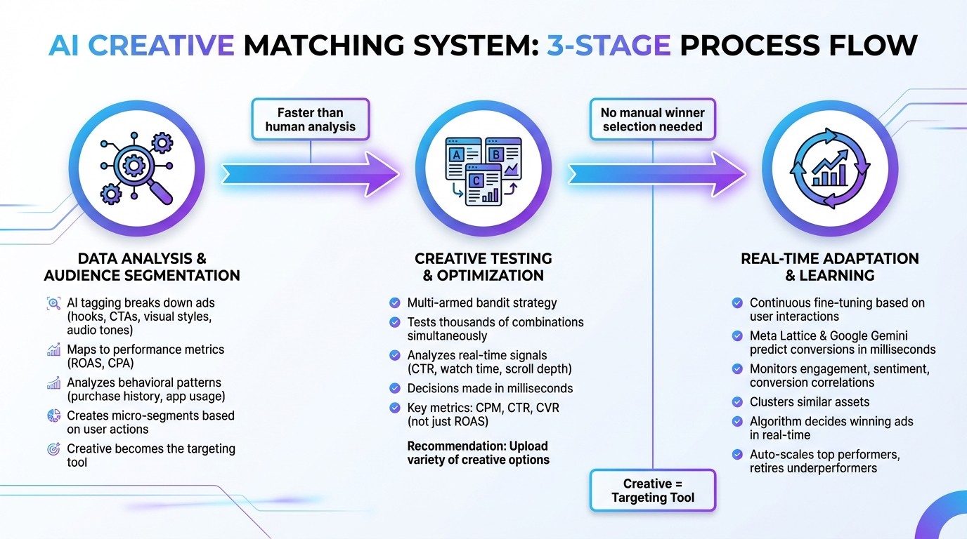 How AI Matches Creatives to Audiences: 3-Stage Process