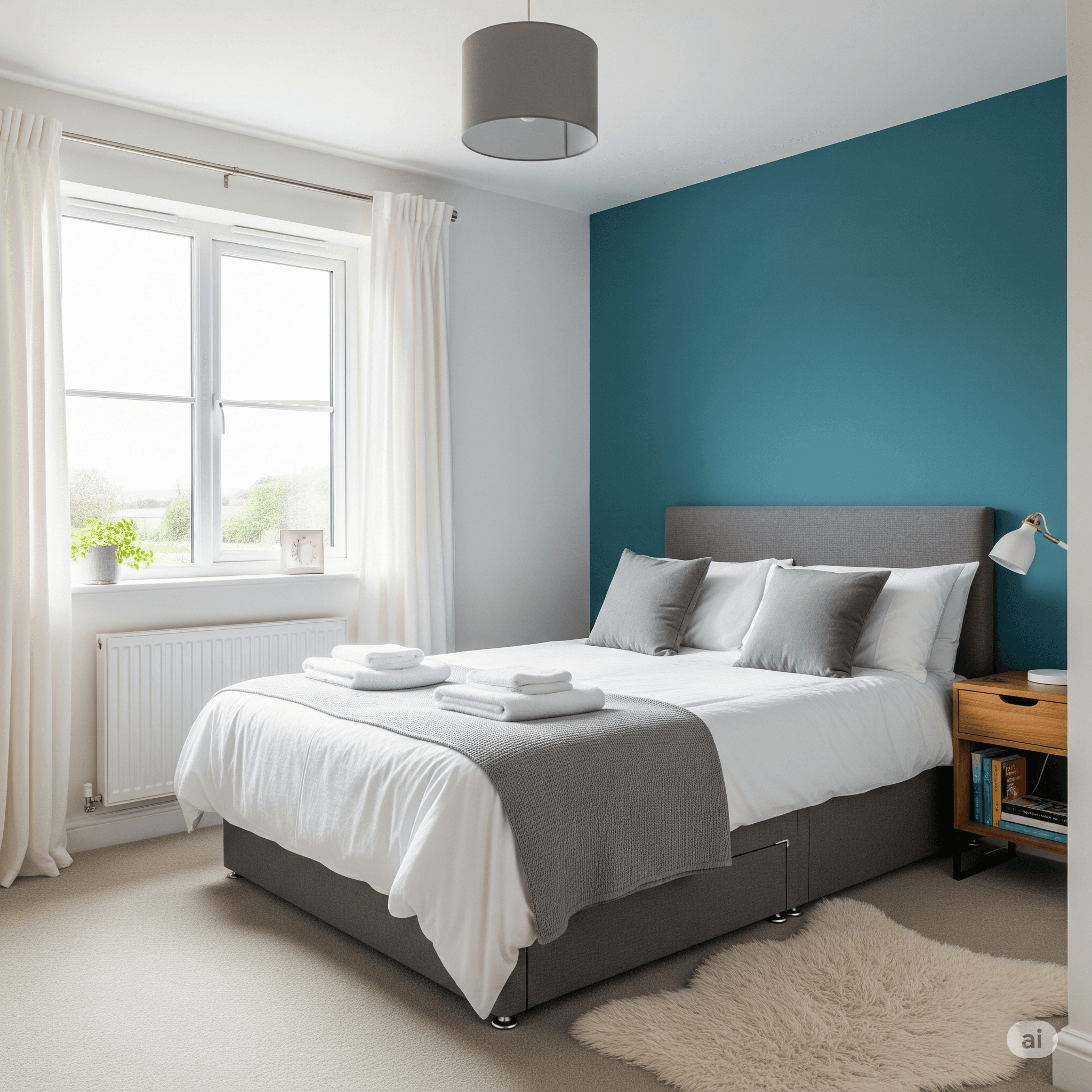 A room with fresh paint